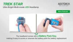 Nextorch Trek Star Sky Blue 220 Lm Headlamp