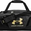 Under Armour UA Undeniable 5.0 Small Duffle Bag Black Medium Heather/Black/Metallic Gold 40 L